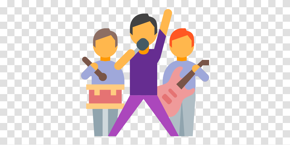 Music Band Icon Free Download And Vector Clip Art, Hand, Crowd, Outdoors, Musician Transparent Png