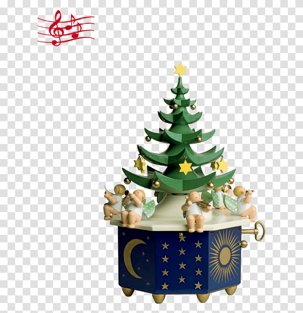 Music Box Christmas Tree Wendt Kuhn Music Boxes, Plant, Ornament, Wedding Cake, Dessert Transparent Png