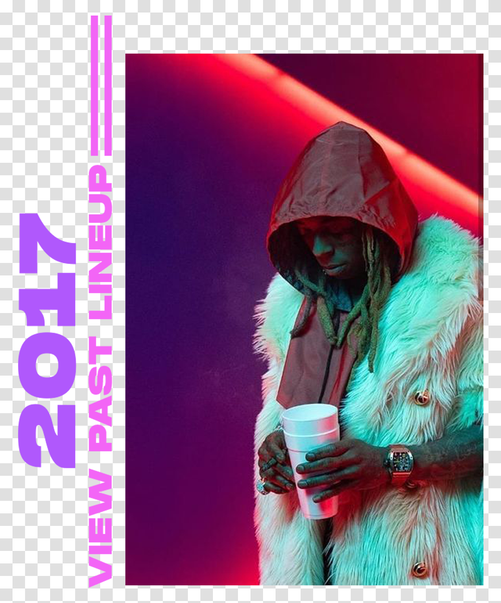 Music Branding Design Lil Wayne, Clothing, Coat, Person, Hood Transparent Png