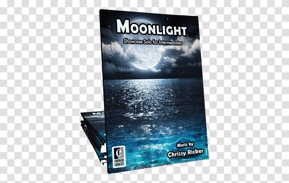 Music By Chrissy RickerTitle Moonlight Night Ocean, Nature, Outdoors, Water, Astronomy Transparent Png