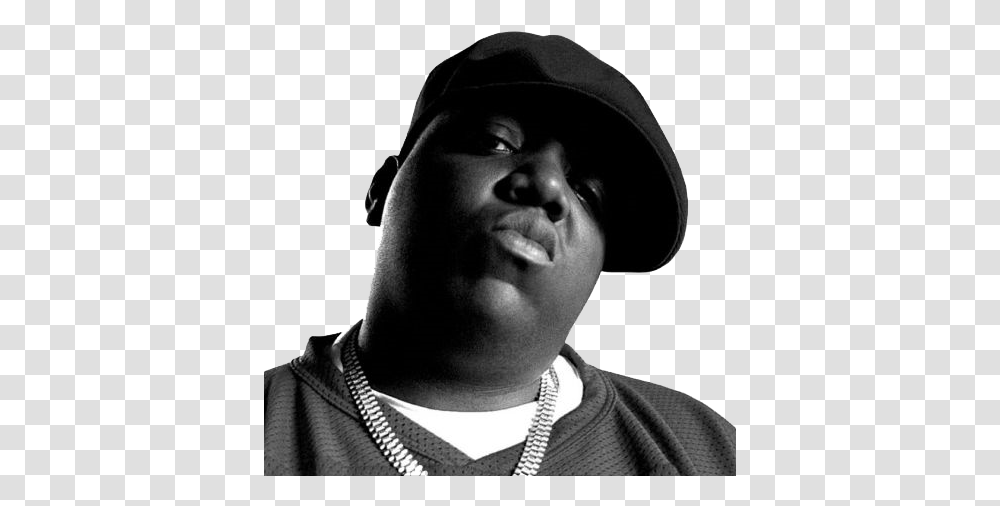 Music Celebrities Notorious Big Black And White, Face, Person, Smile, Clothing Transparent Png