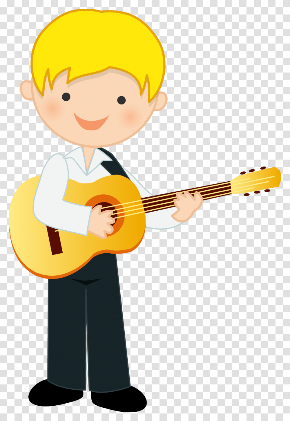 Music Clipart Clipart Boy Boys Playing Playing Guitar Musician Clipart, Leisure Activities, Musical Instrument, Person, Human Transparent Png