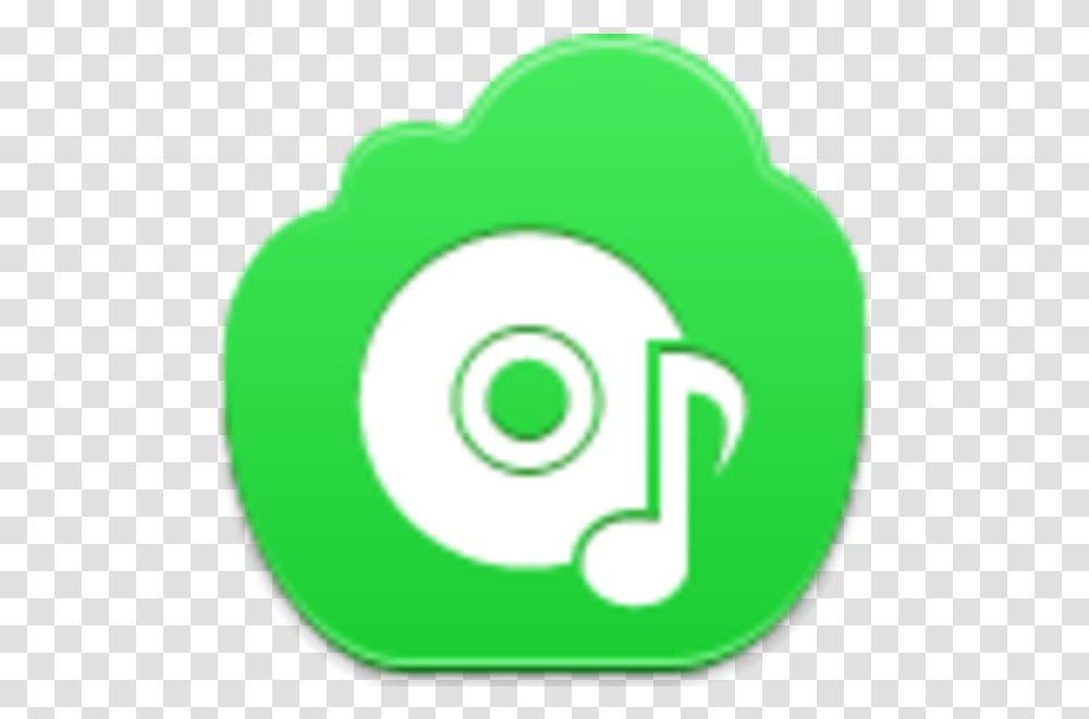 Music Clipart Disk Green Youtube Download Icon Dot, Label, Text, Logo, Symbol Transparent Png