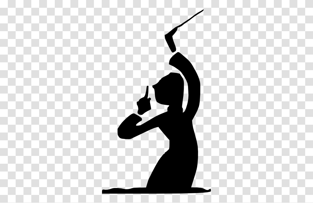 Music Conductor Free Clipart, Silhouette, Person, Human, Stencil Transparent Png