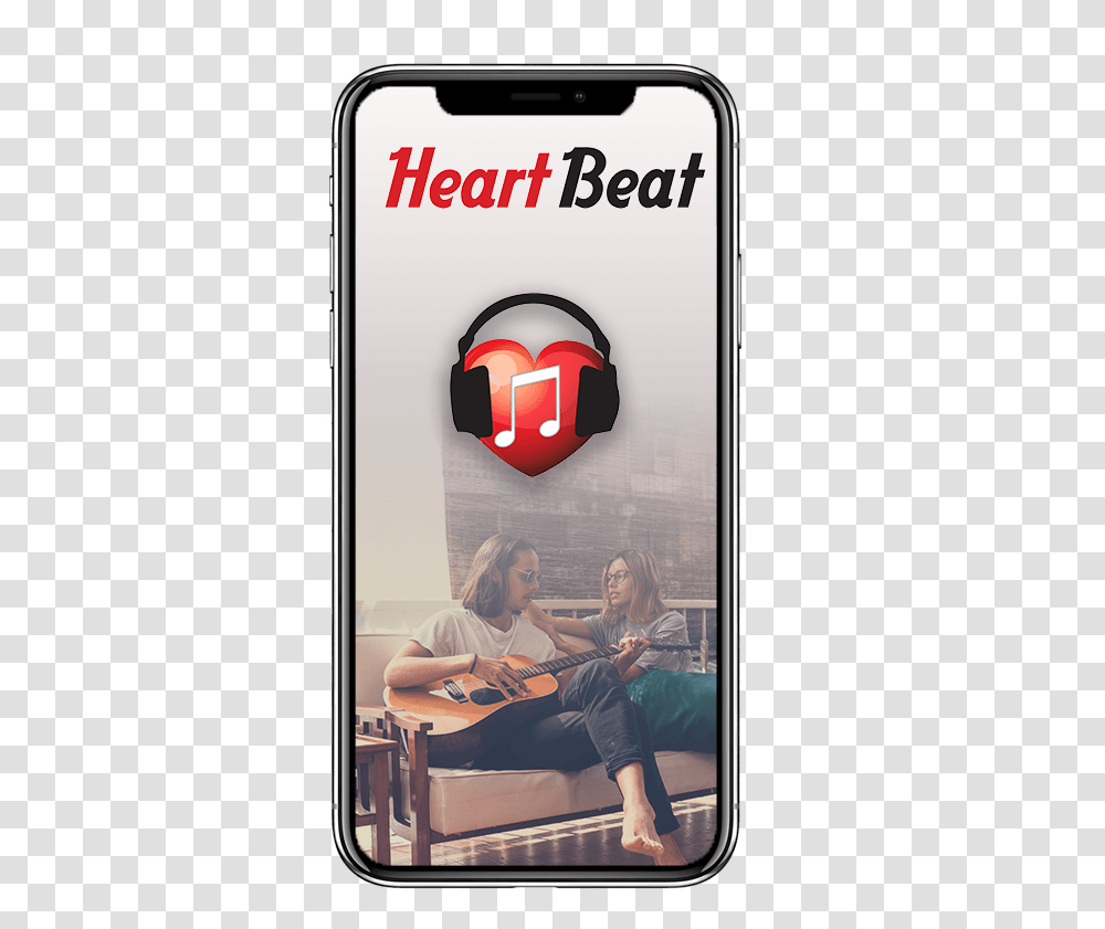 Music Dating Heart Beat Sitting, Person, Human, Electronics, Phone Transparent Png