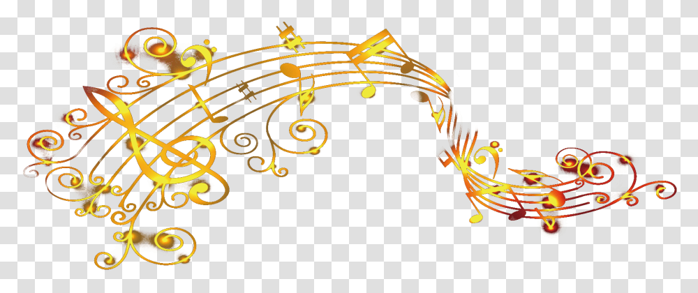 Music Emoji Gold Music Notes, Pattern, Ornament Transparent Png