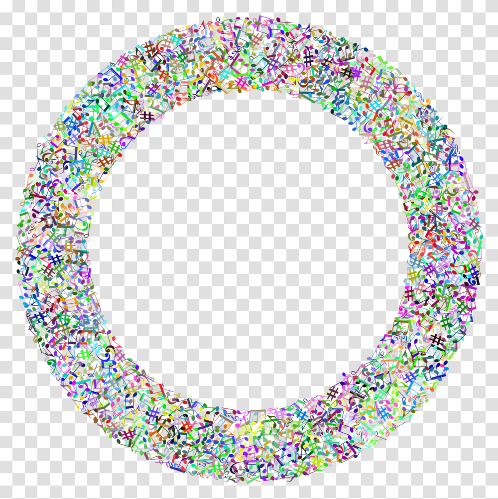 Music Frame Border Circle, Accessories, Accessory, Pattern, Hoop Transparent Png