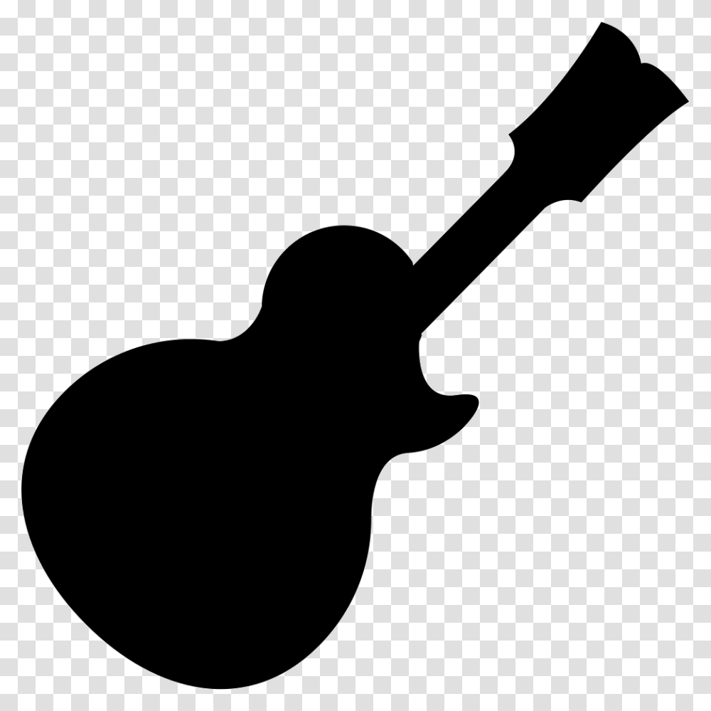 Music Guitar Black Silhouette Icon Free Download, Shovel, Tool, Stencil Transparent Png