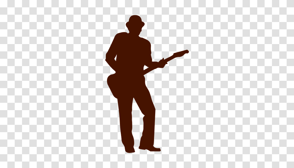 Music Guitar Silhouette, Person, Standing, Pedestrian, Military Transparent Png