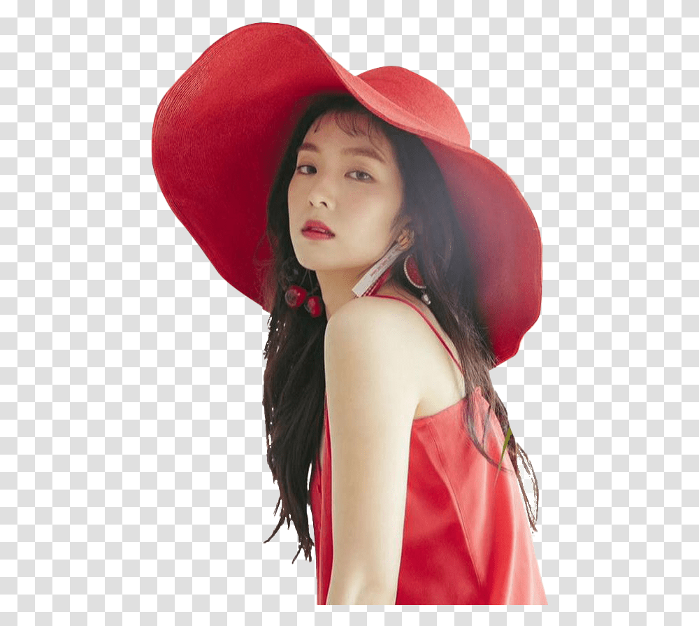 Music Images Mart Red Velvet Irene, Clothing, Apparel, Sun Hat, Person Transparent Png