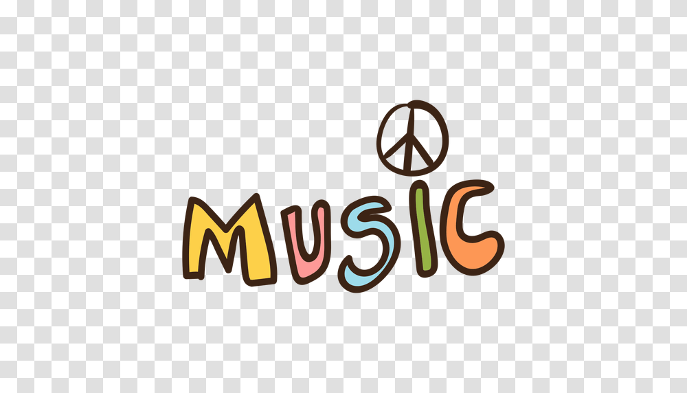 Music Lettering Hippie Doodle, Alphabet, Word Transparent Png