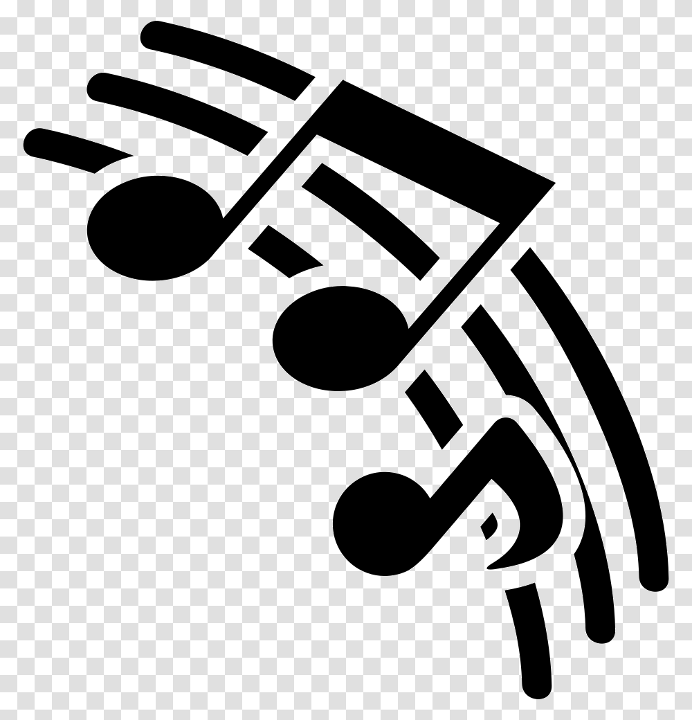 Music Lines Musical Notes Icon Free, Stencil, Logo Transparent Png