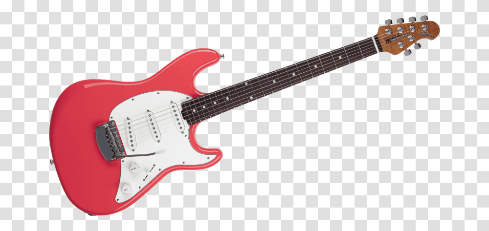 Music Man Cutssst Crd Rmr C Coral Red Roasted Maple Electric Guitar, Leisure Activities, Musical Instrument, Bass Guitar Transparent Png