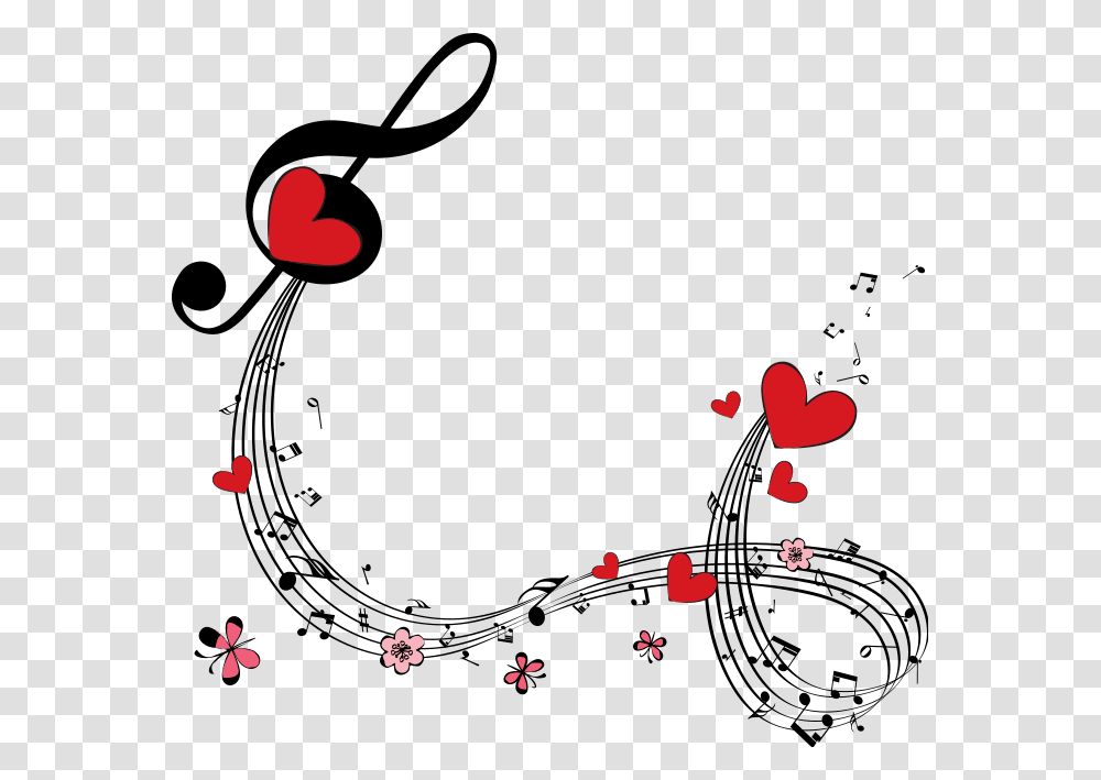 Music Musicnotes Hearts Red Music Notes With Hearts, Sweets, Food, Confectionery Transparent Png