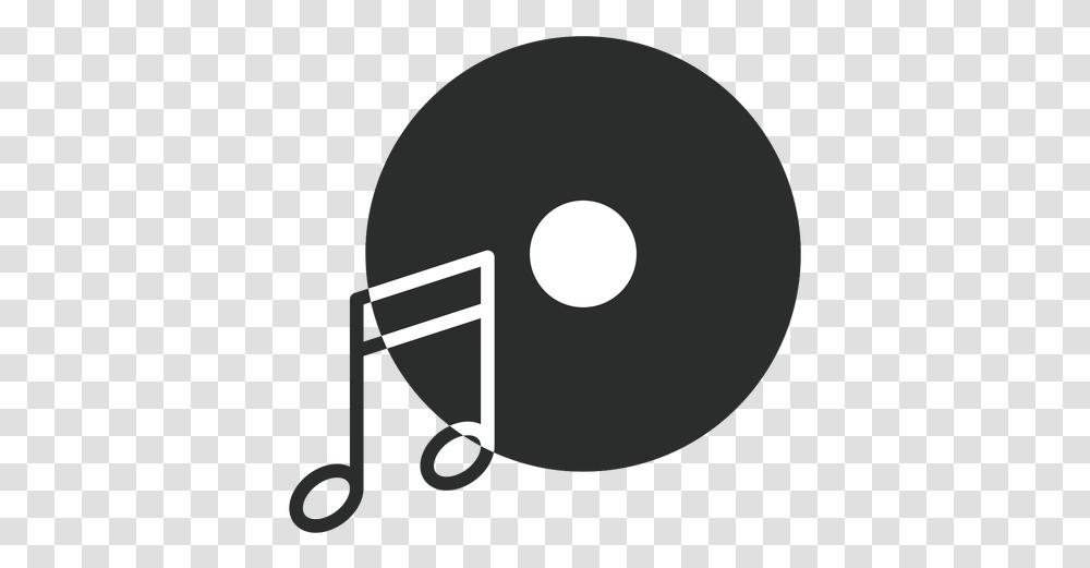 Music Note Disc Flat Icon & Svg Vector File Flat Design Music, Disk, Electronics, Hardware Transparent Png