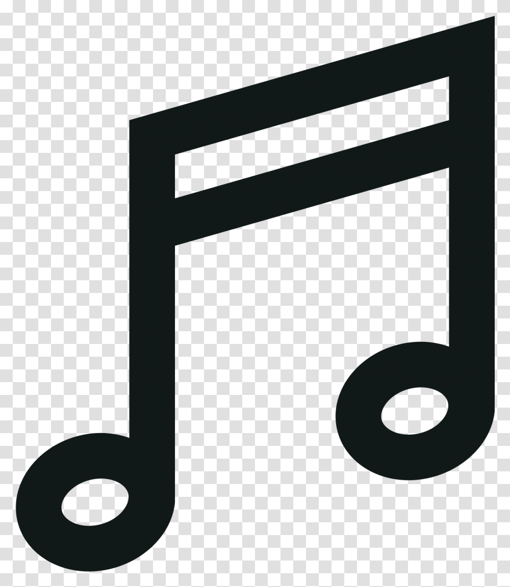 Music Note Outlines Download Open Music Note, Alphabet, Mailbox, Letterbox Transparent Png