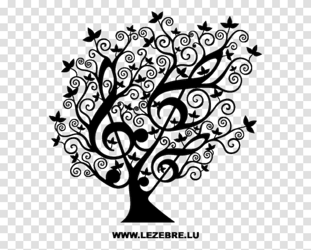 Music Note Tree Clipart, Floral Design, Pattern, Doodle Transparent Png