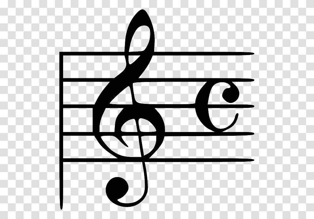 Music Notes Clipart F On Treble Clef, Alphabet, Number Transparent Png