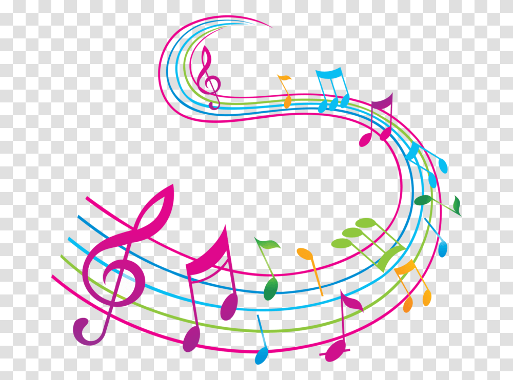 Music Notes Color Clipart Notas Musicales De Colores, Light, Hat, Apparel Transparent Png