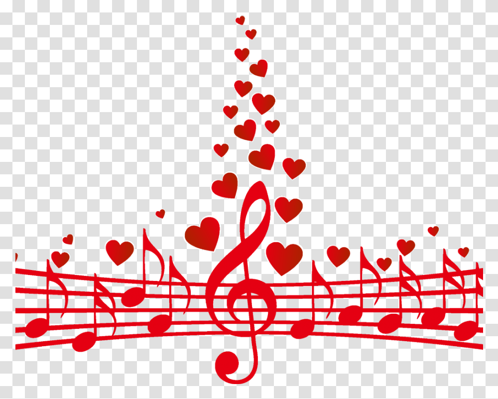 Music Notes Heart Music Notes With Heart, Brass Section Transparent Png