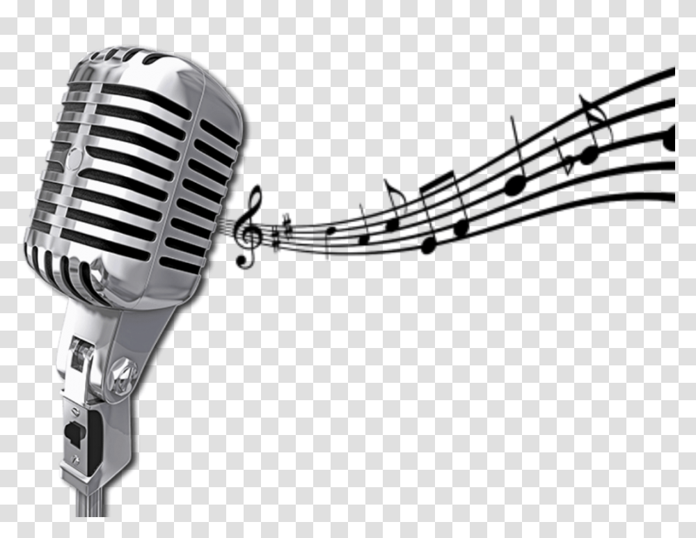 Music Notes Music Notes Microphone And Music Note Mic With Music Notes, Blow Dryer, Appliance, Hair Drier, Electrical Device Transparent Png