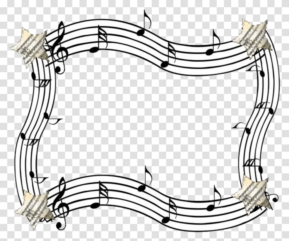 Music Notes Staff Scale Musicscales Stars Border Background Music Border, Horse, Leisure Activities, Room, Indoors Transparent Png