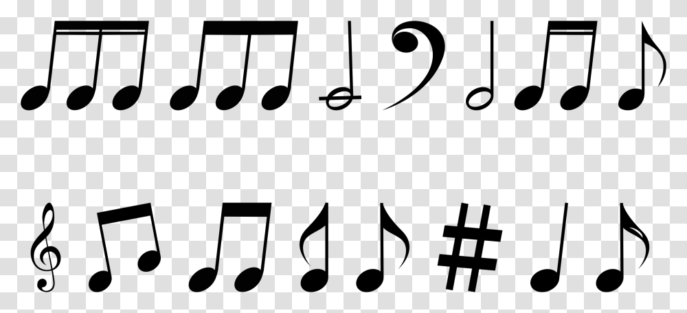 Music Notes Variety Of Music Notes, Outdoors, Gray, World Of Warcraft, Nature Transparent Png