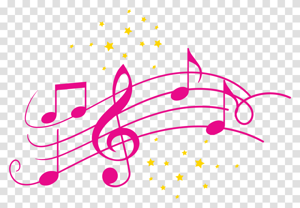 Music Silhouette Free Pink Music Notes, Light Transparent Png
