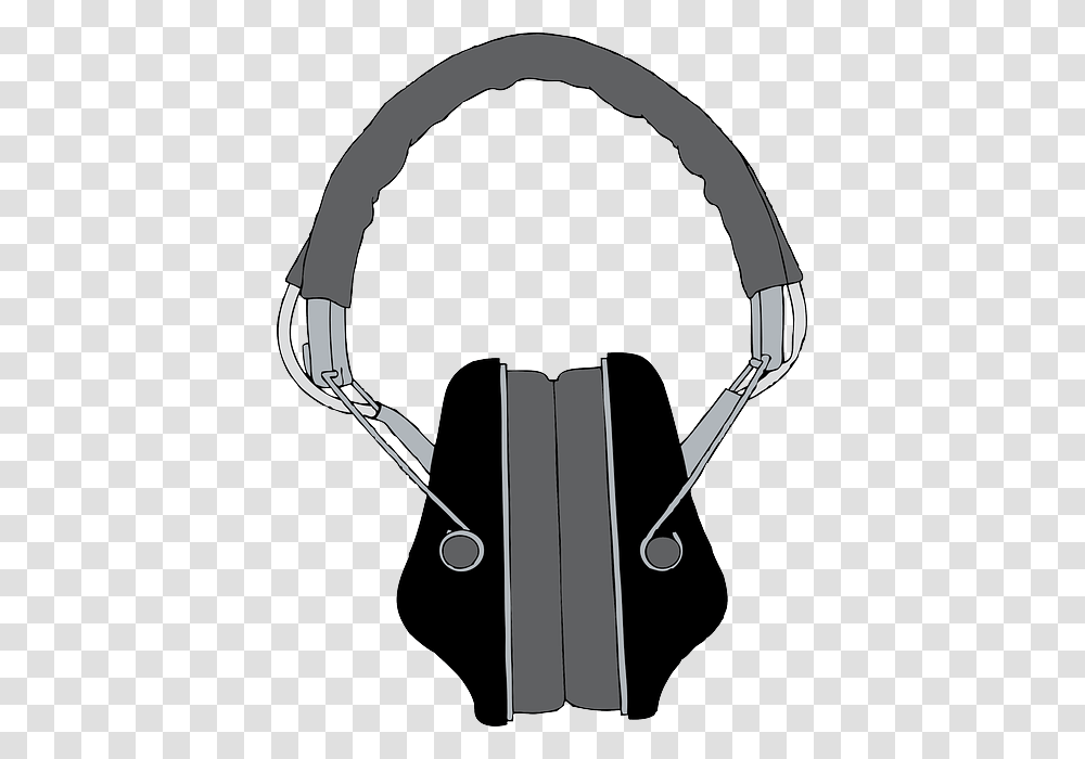 Music Silhouette Recreation Cartoon Headphones Clipart Idea, Electronics, Headset Transparent Png