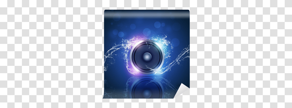 Music Speaker Blue Background Wall Mural • Pixers We Live Music Speaker, Electronics, Camera Lens, Disk, Graphics Transparent Png