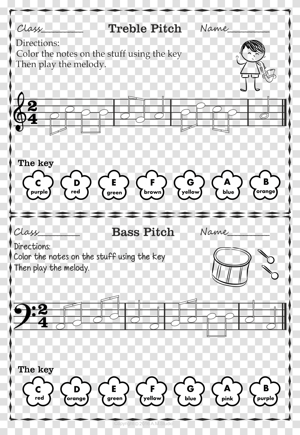 Music Staff Colouring Activity, Sheet Music, Page Transparent Png