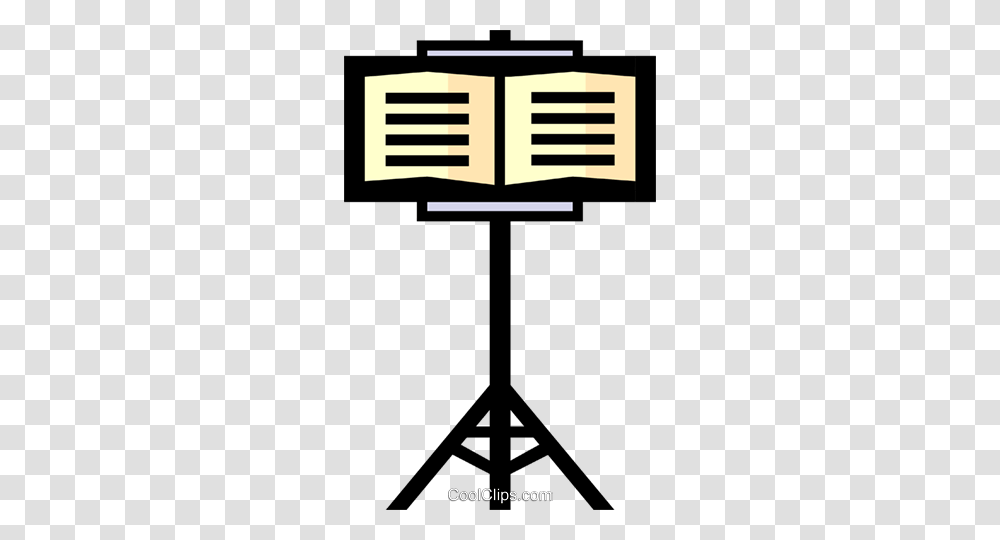 Music Stand Royalty Free Vector Clip Art Illustration, Cross, Fence Transparent Png
