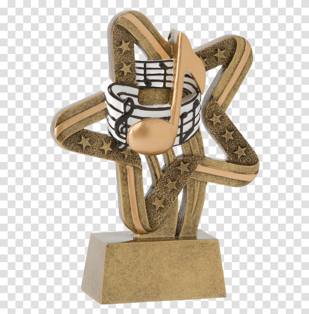Music Stars And Stripe Resin Music Trophy, Wood, Chair, Clothing, Art Transparent Png