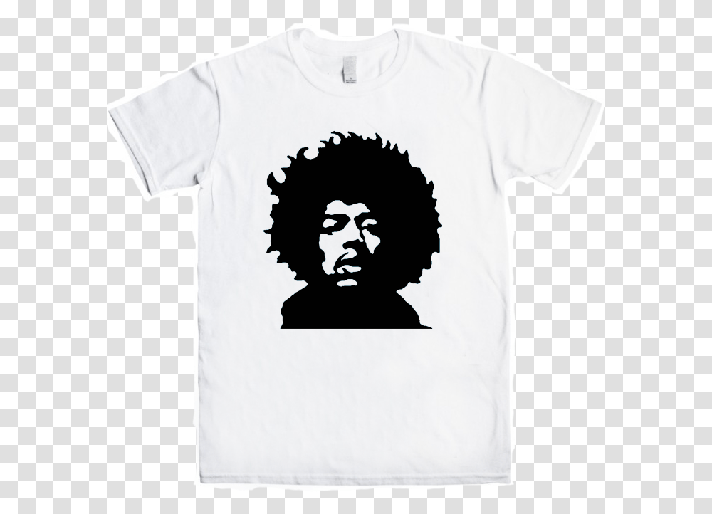 Music Tshirts Jimi Hendrix Conform Clothes Jimi Hendrix Black And White, Clothing, Apparel, T-Shirt, Hair Transparent Png