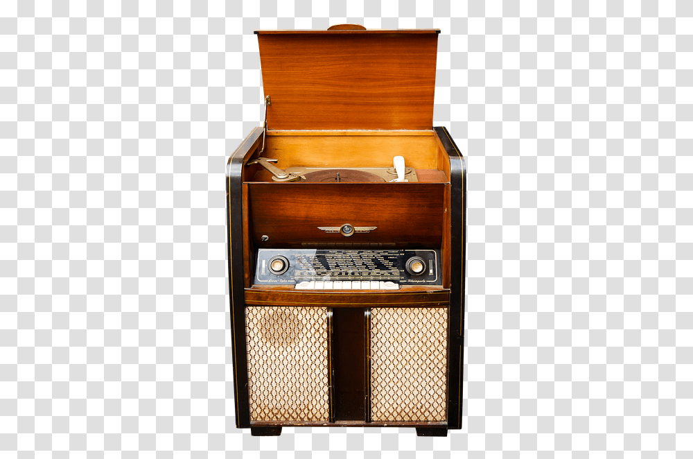 Music Turntable Radio Old Nostalgia Music Cabinet Turntable, Computer Keyboard, Computer Hardware, Electronics, Wood Transparent Png