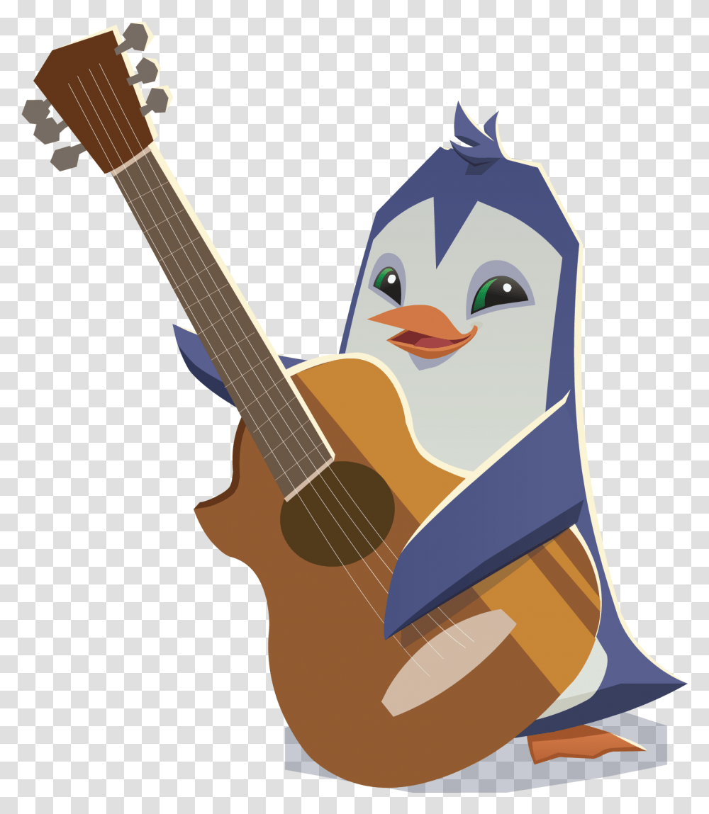 Musical Clipart Penguin Free Animal Jam Penguin, Guitar, Leisure Activities, Musical Instrument, Bass Guitar Transparent Png