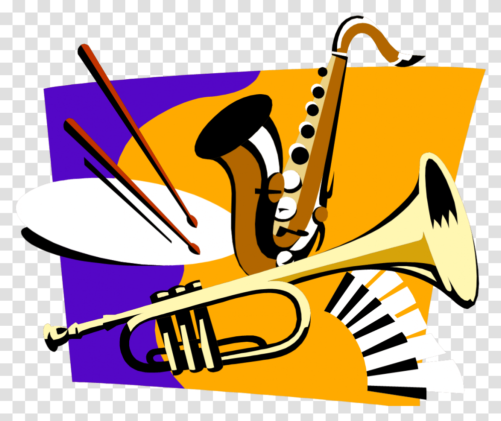 Musical Ensemble Big Band Concert School Musical Clip Art Concert Band, Musical Instrument, Brass Section, Horn, Flugelhorn Transparent Png