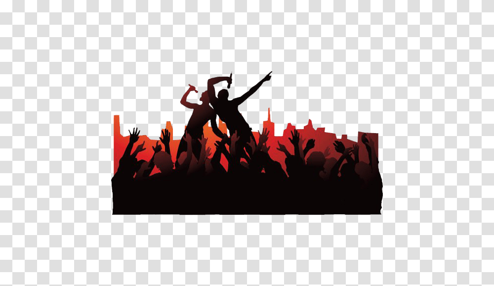 Musical Ensemble Silhouette Concert Concert Silhouette, Person, Crowd, Audience, People Transparent Png