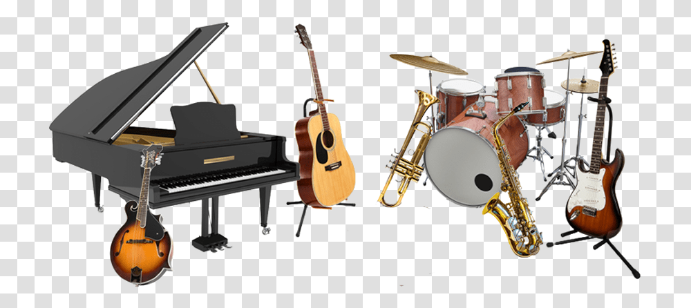 Musical Instruments Musical Instruments All Together, Guitar, Leisure Activities, Piano, Grand Piano Transparent Png