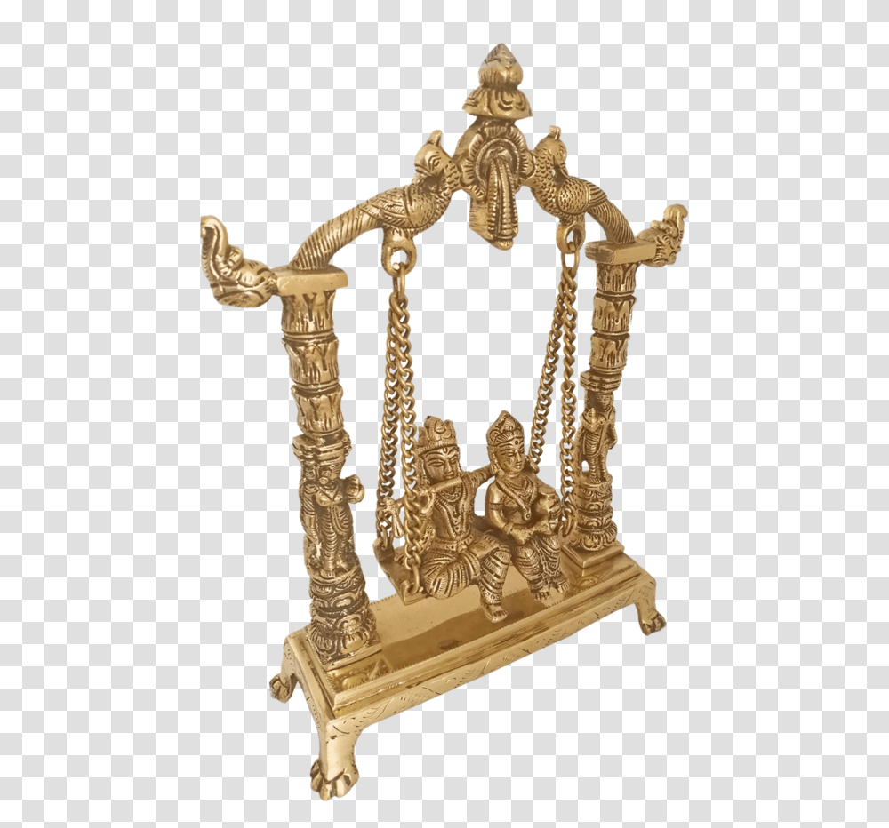 Musical Krishna Sitting With Radha In Julla And Playing Antique, Cross, Bronze, Furniture Transparent Png