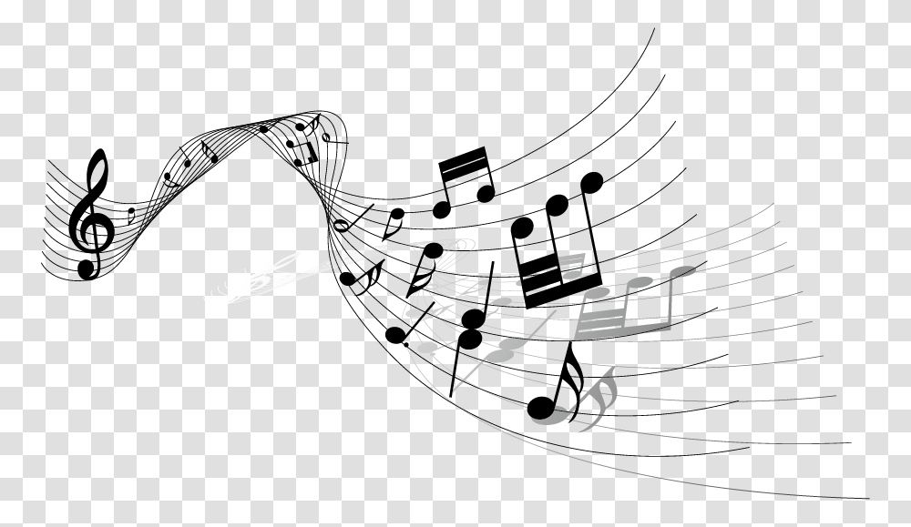 Musical Note Drawing Royalty Free Clip Art Les Note De Musique, Plot, Diagram, Plan, Bird Transparent Png