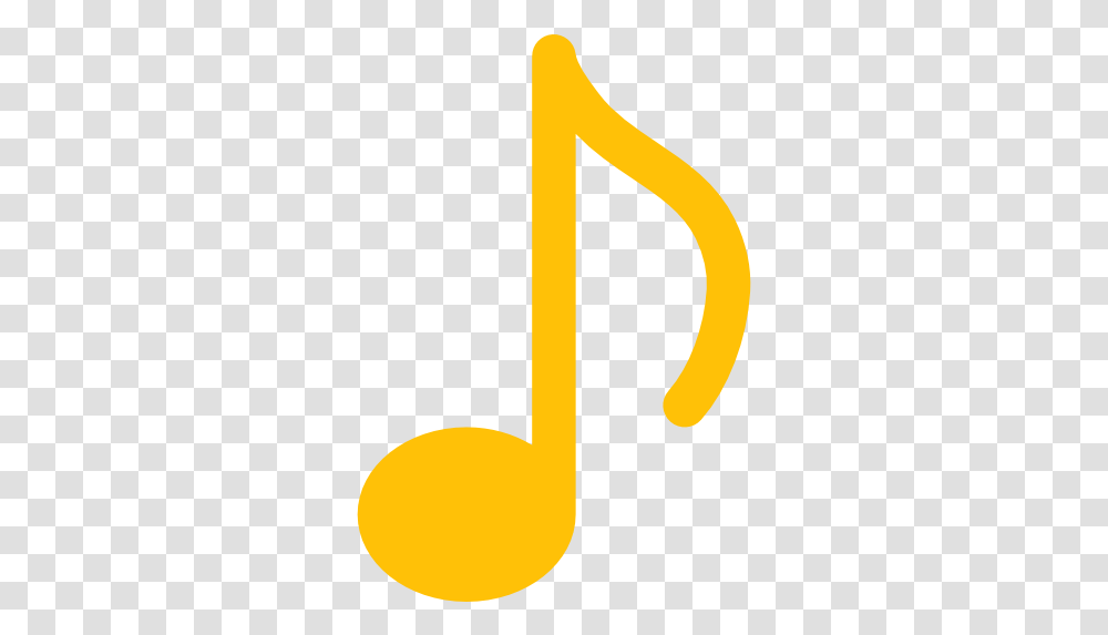 Musical Note Music Icon Orange, Text, Number, Symbol, Axe Transparent Png