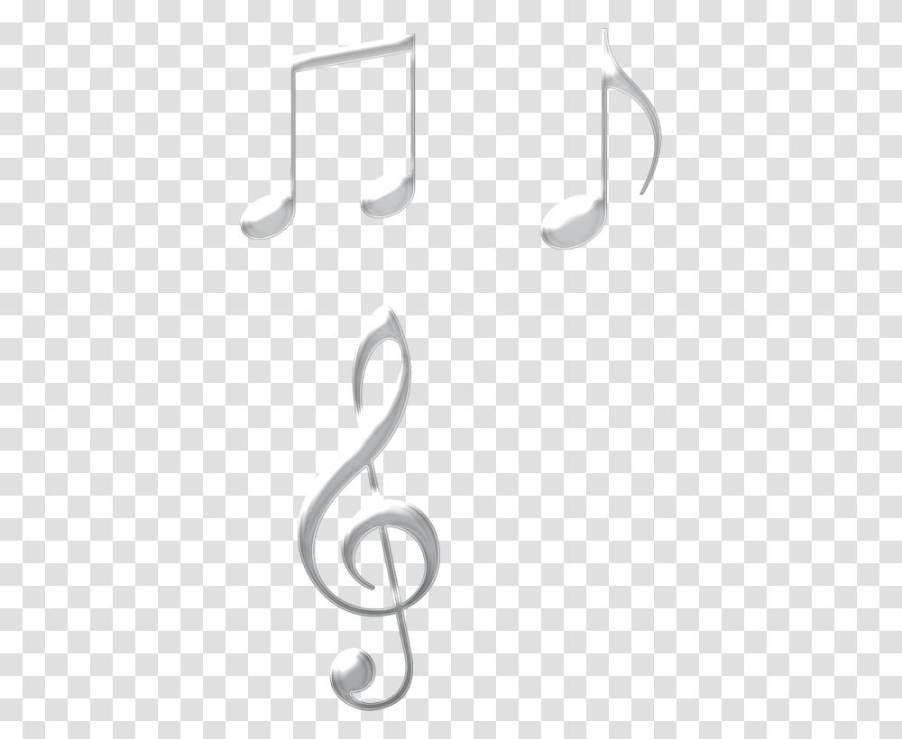 Musical Note Musical Instruments Black And White Earrings, Stencil, Accessories, Accessory Transparent Png