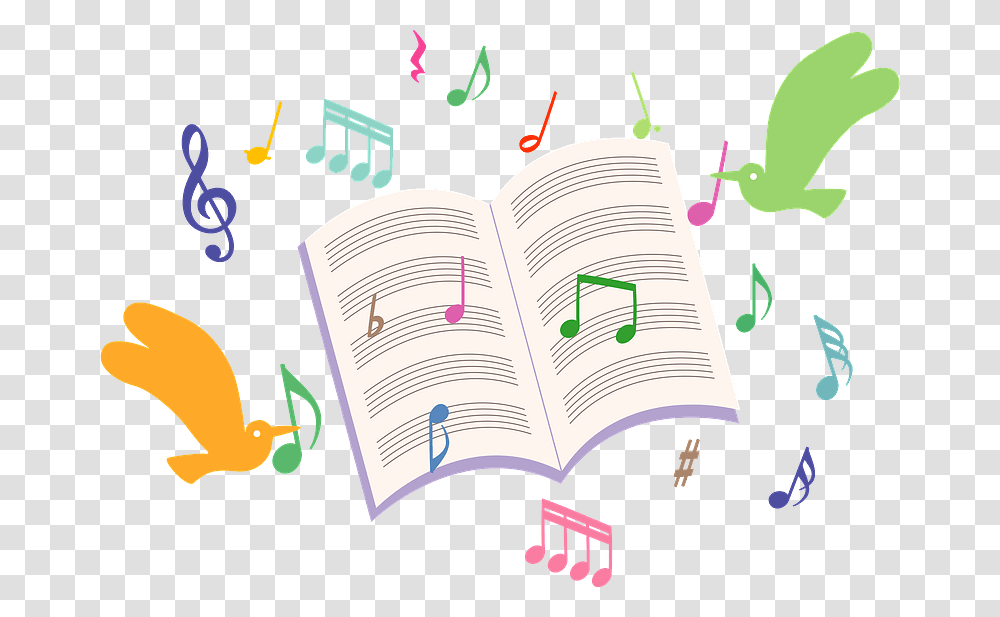 Musical Notes Bird Clipart Paper, Diary, Page, Flyer Transparent Png