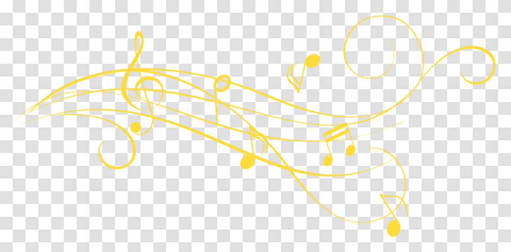 Musical Notes Yellow Background, Bow, Crowd Transparent Png