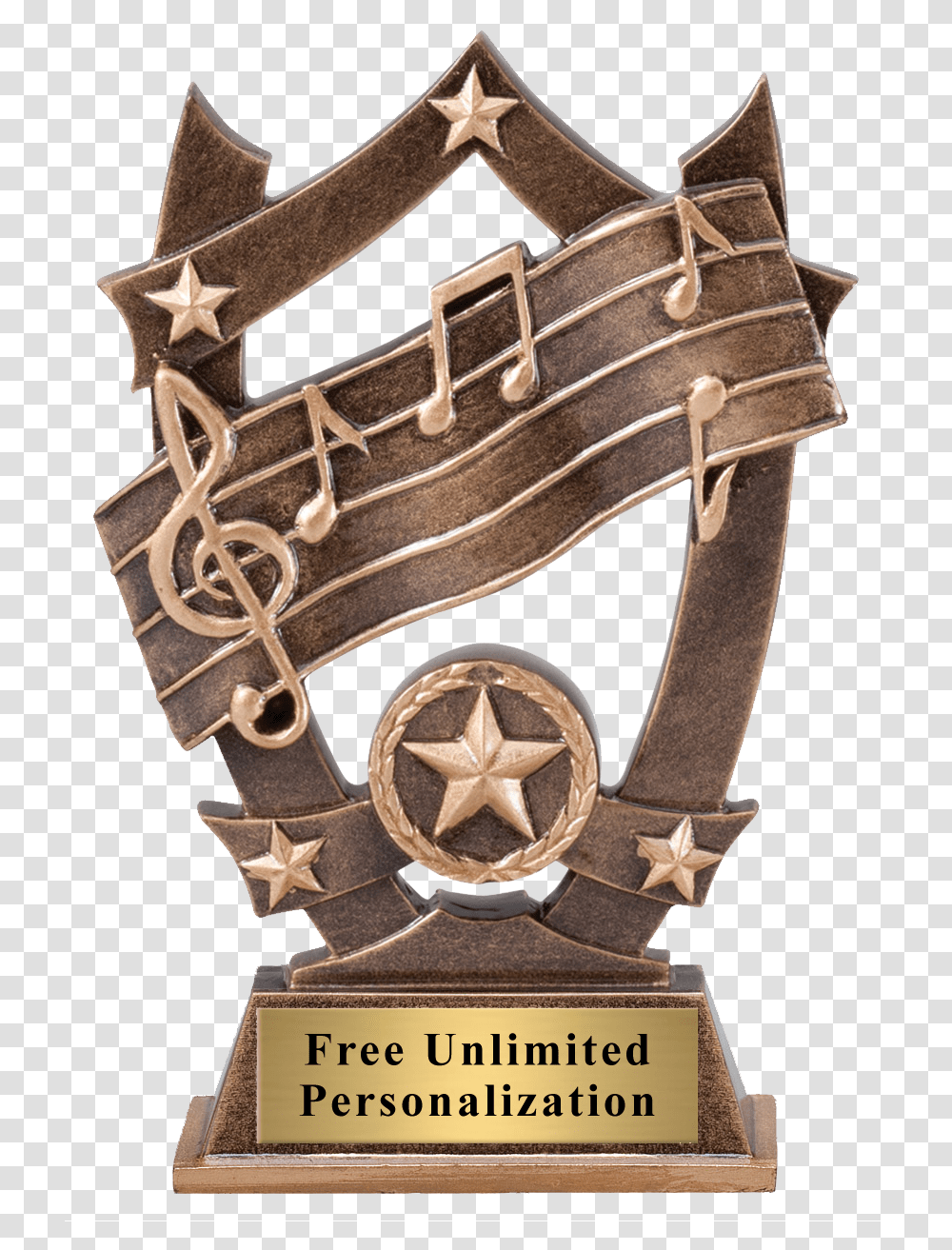 Musical Trophy, Star Symbol, Bronze Transparent Png