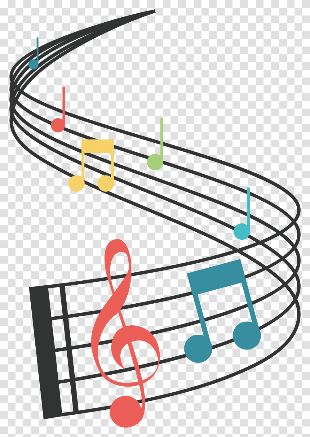 Musician Clipart Music Staff Notes Musical Staff, Bow, Crowd Transparent Png