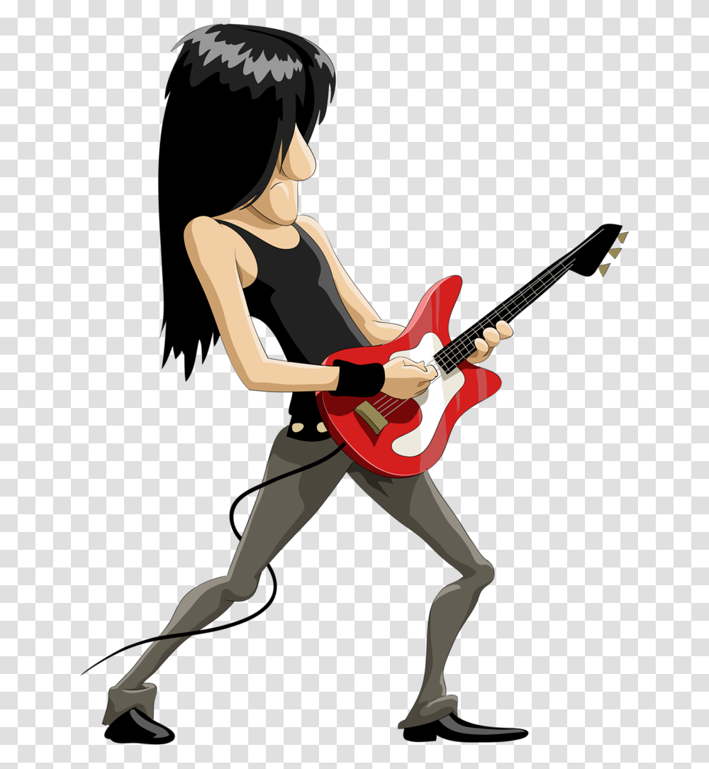 Musician Clipart Rock Music Cartoon, Guitar, Leisure Activities, Musical Instrument, Person Transparent Png