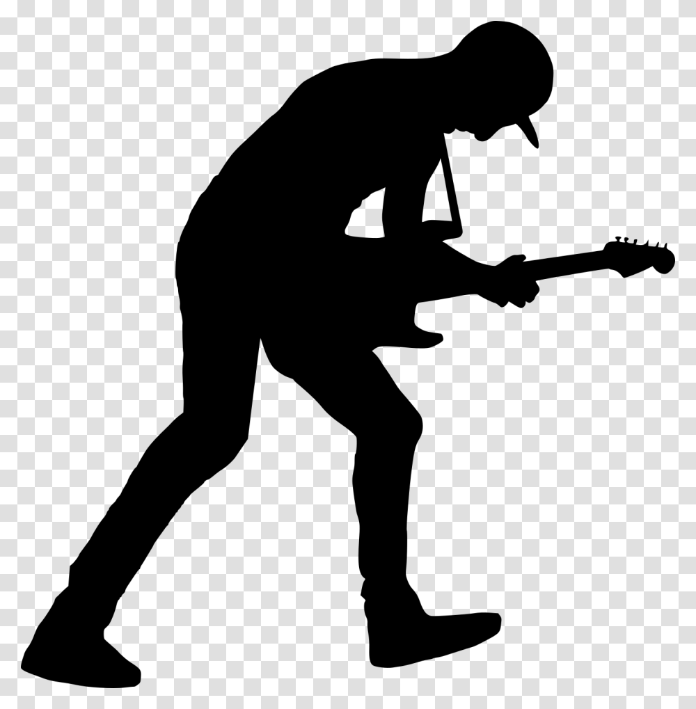 Musician Clipart Silhouette Guitar Player Silhouette, Gray, World Of Warcraft Transparent Png