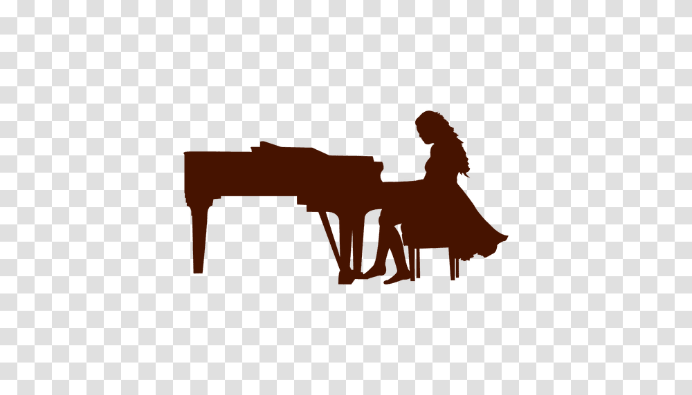 Musician Music Piano Silhouette, Horse, Mammal, Animal, Foal Transparent Png